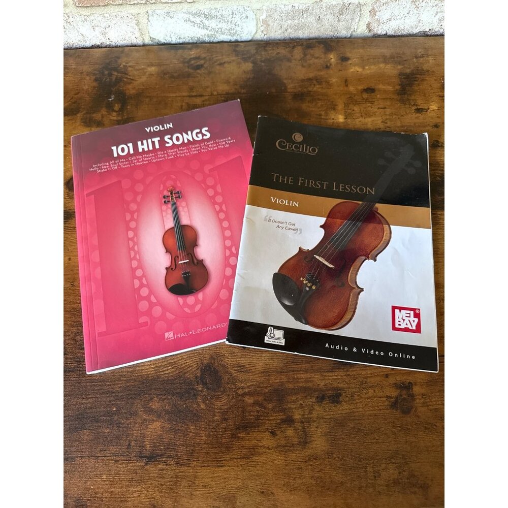 “101 Hit Songs” For Violin &  “ The First Lesson”  Lesson Book Music  Set of 2